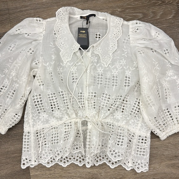 Maje Eyelet top - size 1 - Picture 3 of 4